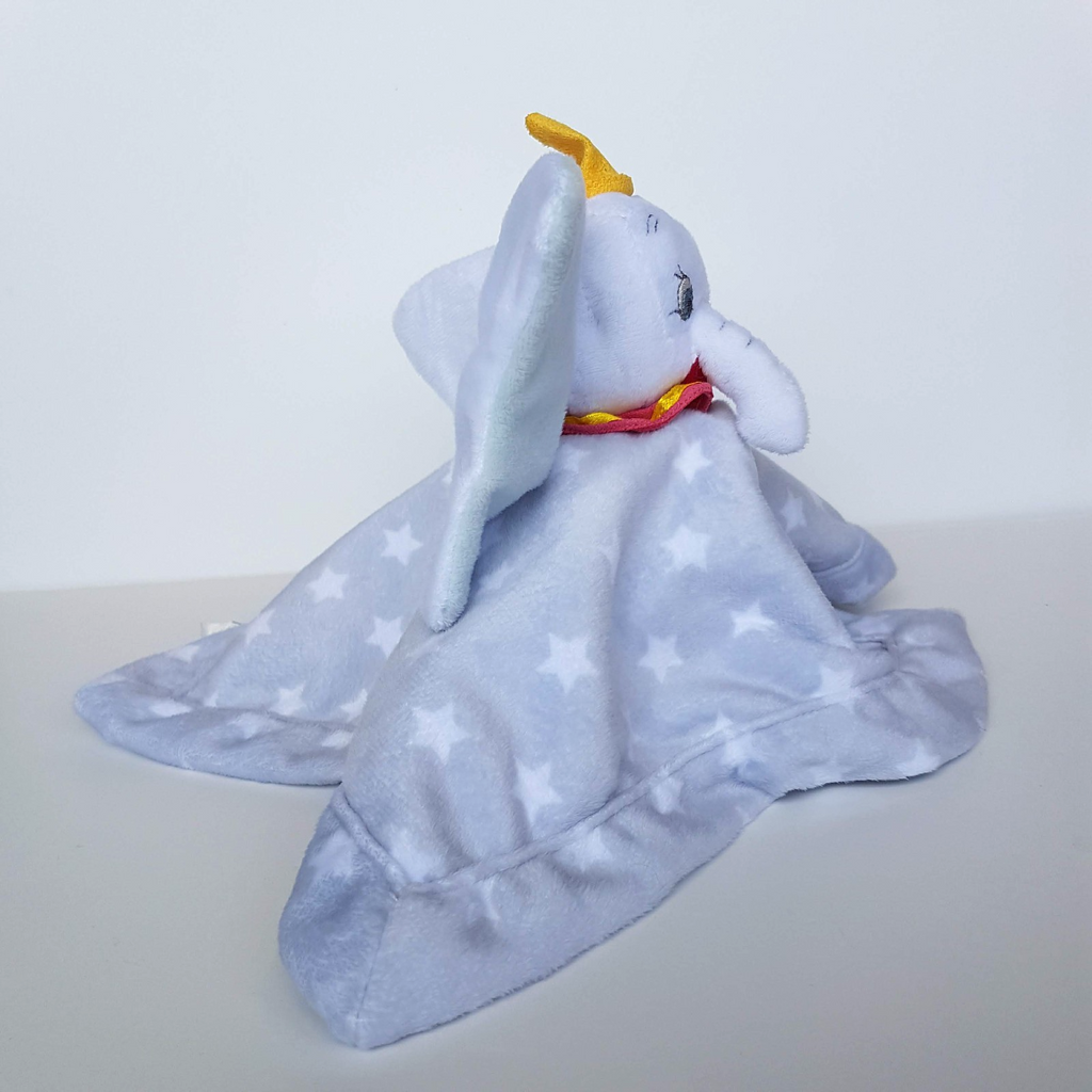 Disney DUMBO ELEPHANT Baby Lovey Comforter Security Blanket Soft Toy Crinkle Ear7