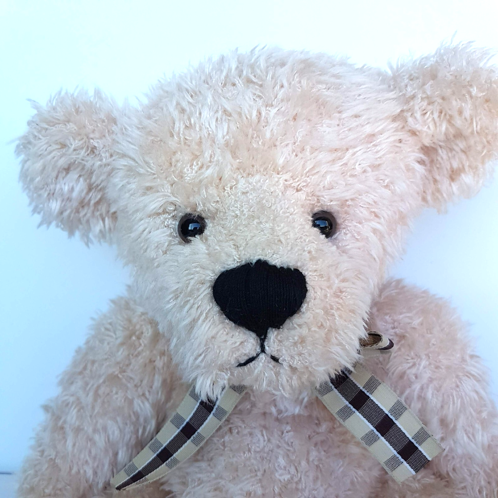 Russ TEDDY BEAR ELIZABETH Plush 33cm Soft Toy Beanbag Stuffed Animal Cute Cream1