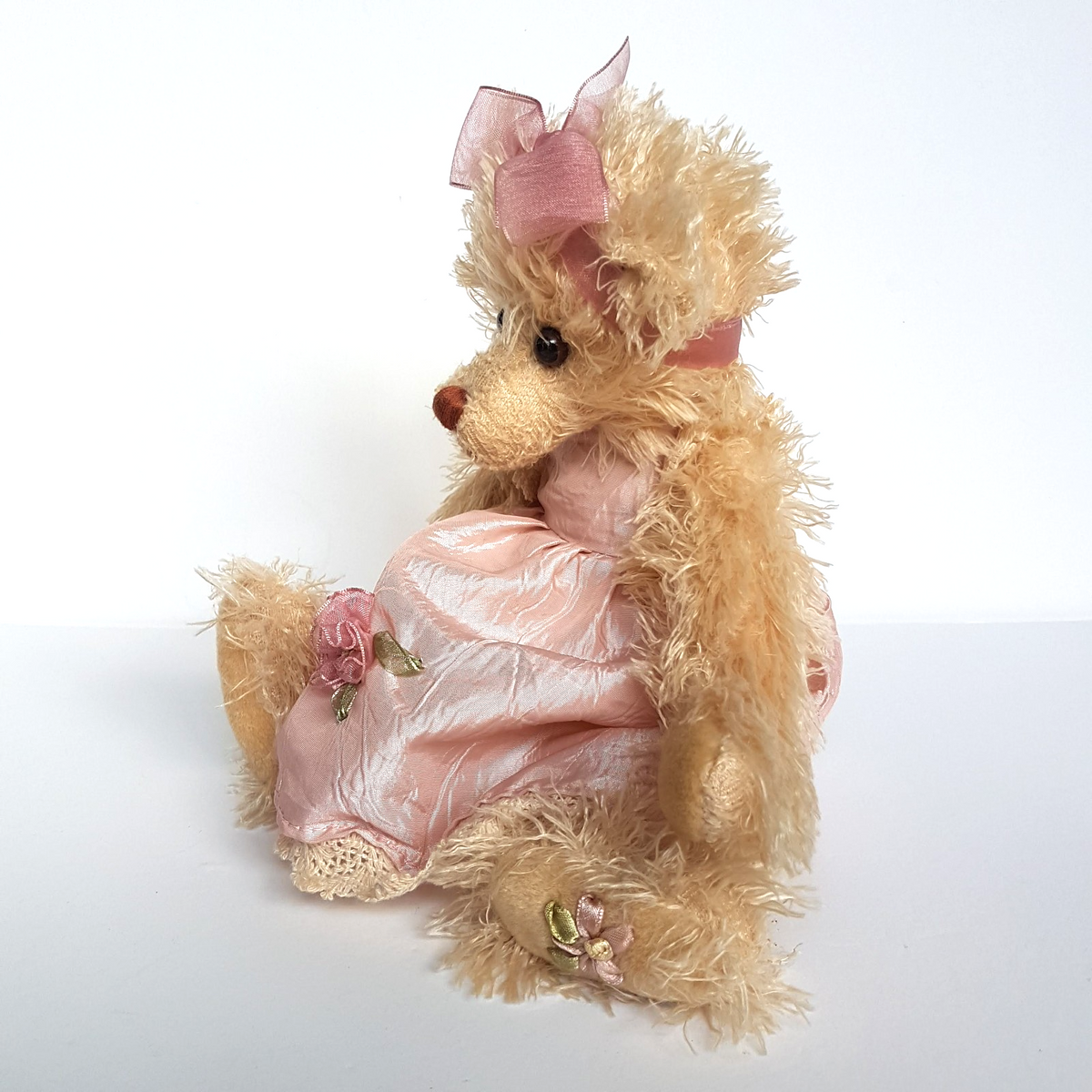 Settle Bears ROSE TAFFETA TEDDY Bear 28cm Plush JOINTED Soft Toy Stuffed Animal6