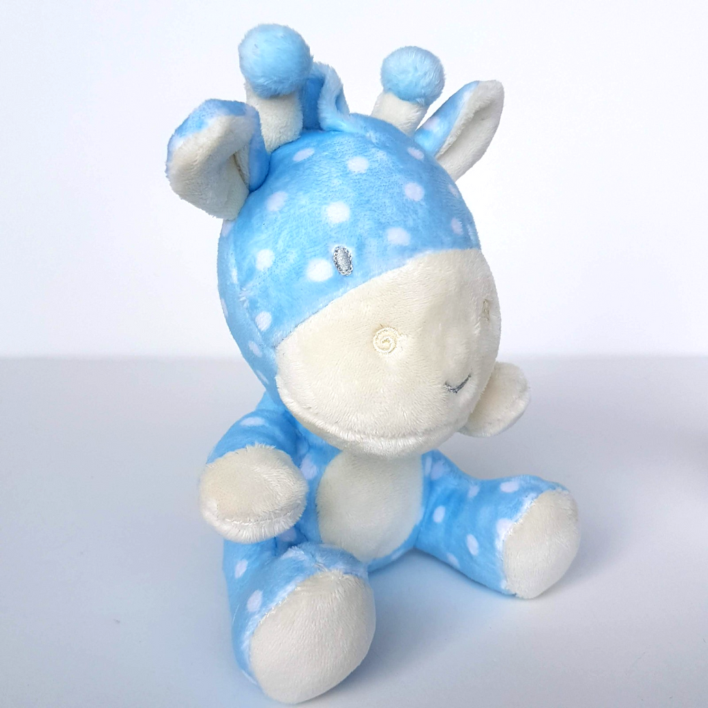 Keel BLUE POLKA DOT GIRAFFE Baby Soft Toy Crinkle Ears Stuffed Animal 16cm Cute2