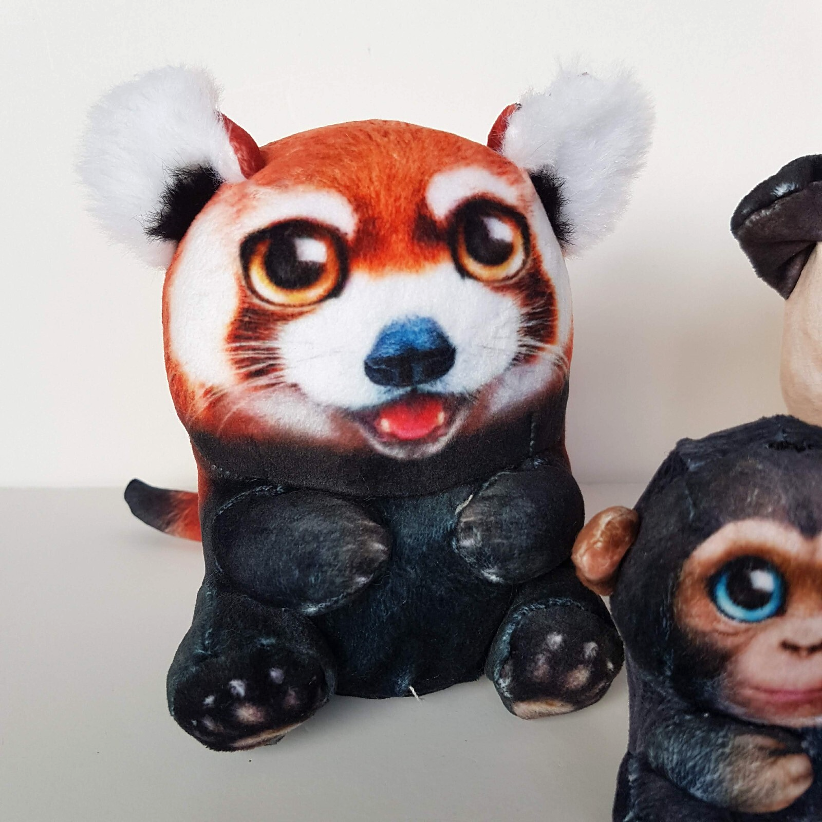 WILD ALIVE Red Panda Pug Dog Monkey Plush Funny Stuffed Animal Soft Toy Pets1