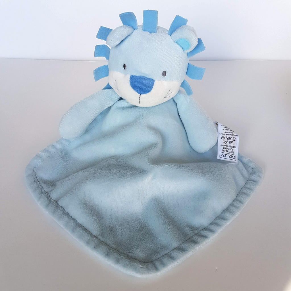 baby M&Co BLUE LION Lovey Plush Security Comforter Sleep Blanket Soft Toy Cute3