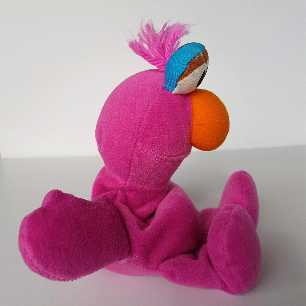 Vintage Sesame Street TELLY MONSTER Tyco Plush 1997 Bean Bag Soft Toy Character8