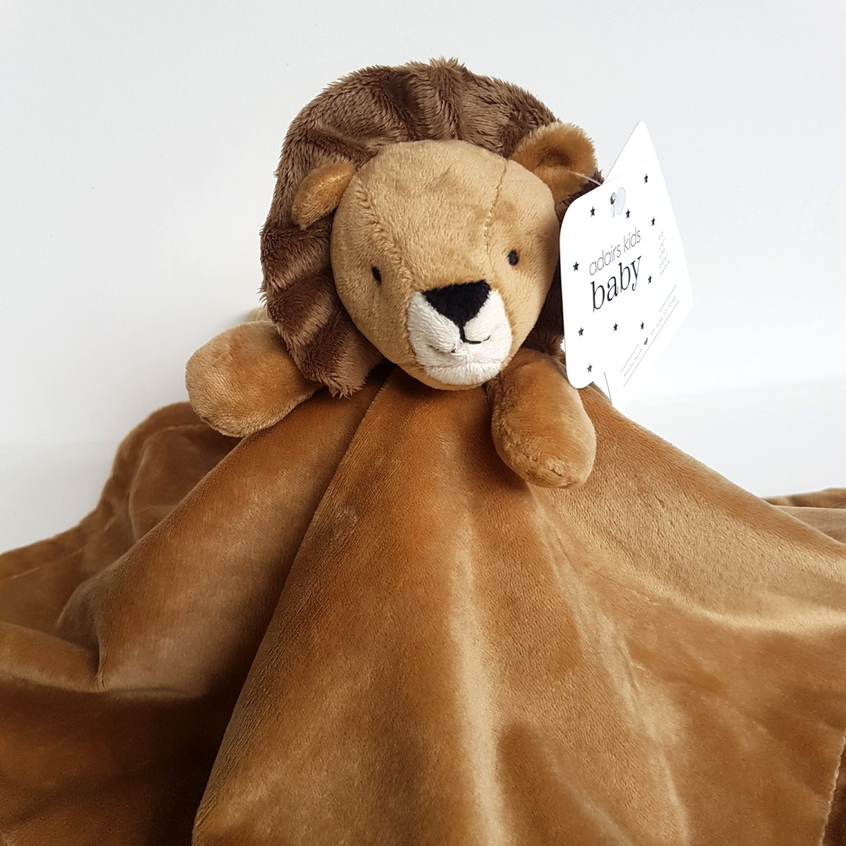 Adairs BROWN LION Lovey Security TAGS Comforter Wild Cat Sleep Soother Soft Toy1