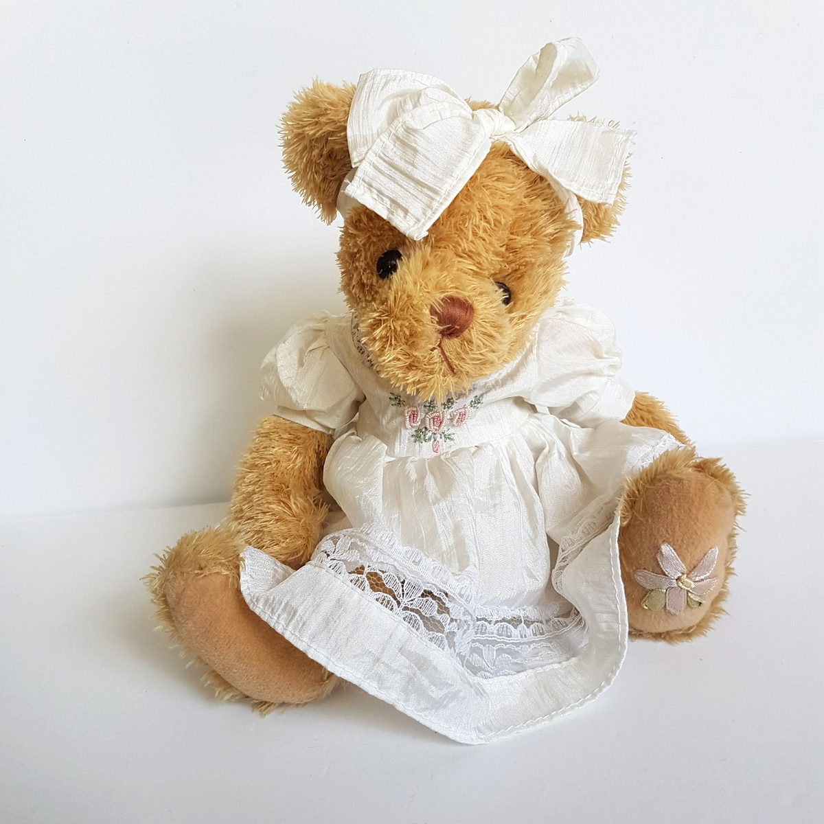 Settler Bears TAFFETA ROSE TEDDY Bear 26cm Plush Lace Soft Toy Stuffed Animal10