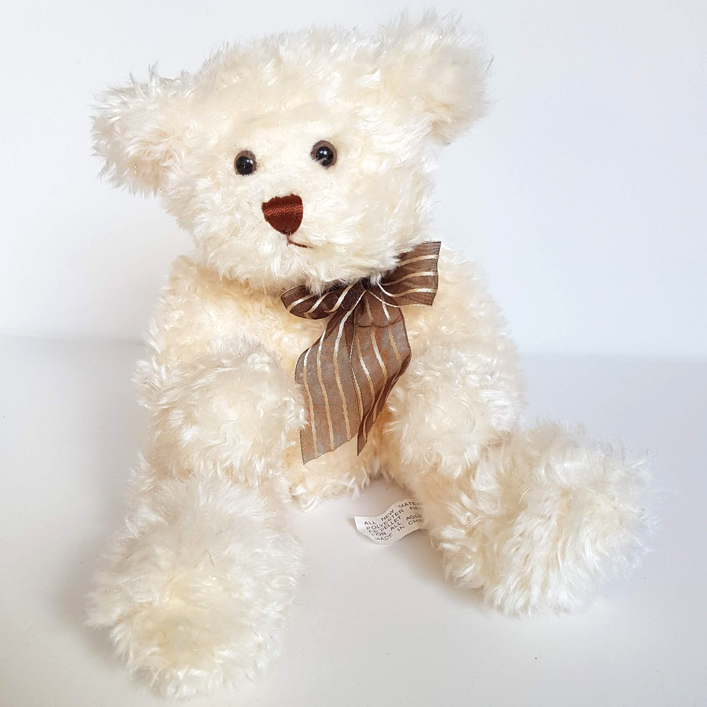 Aurora GLITTER BEAR Plush Teddy Bear 30cm Floppy Soft Toy Stuffed Animal Foil0