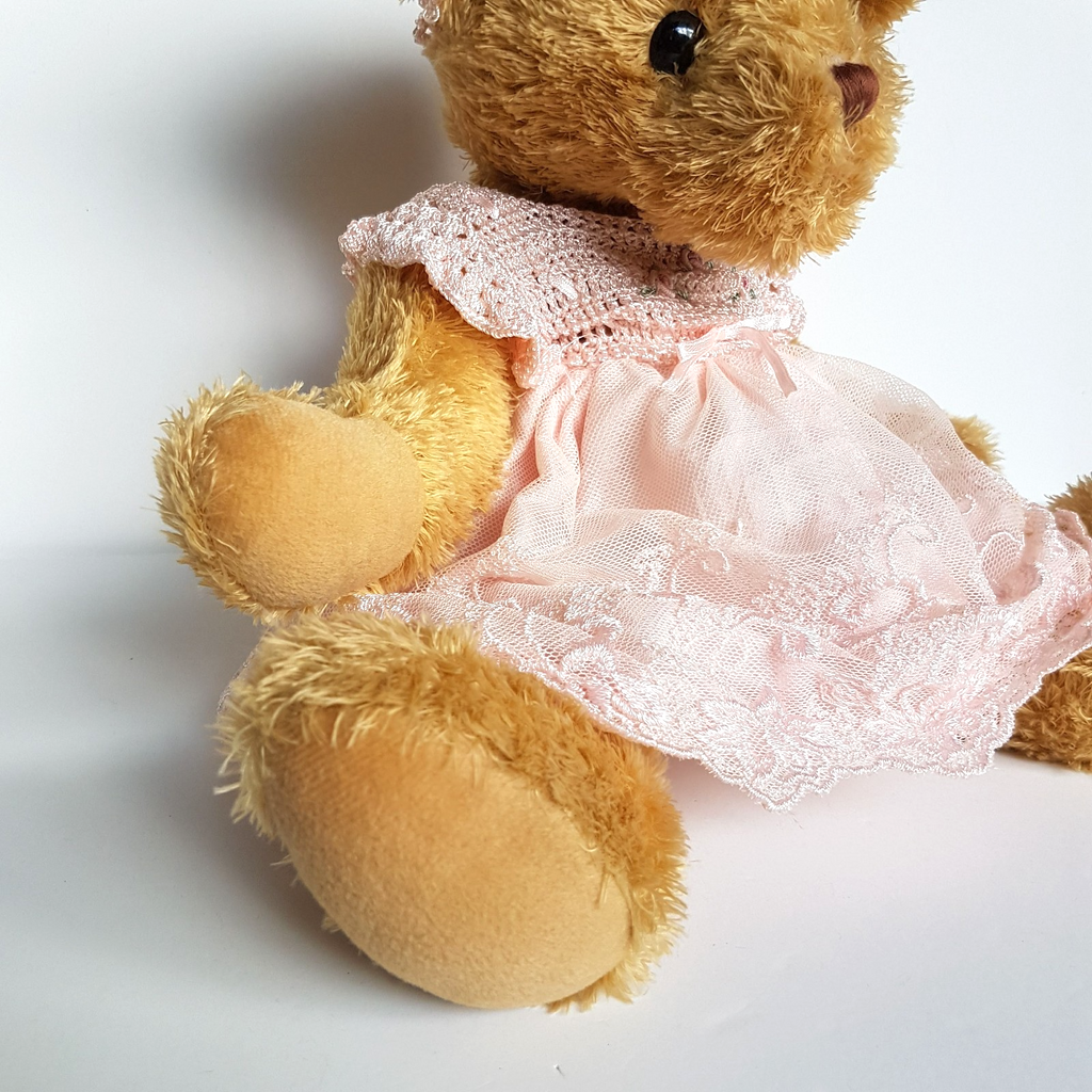 Settler Bears PINK LACE TEDDY Bear 37cm Plush Lace Soft Toy Stuffed Animal Cute2