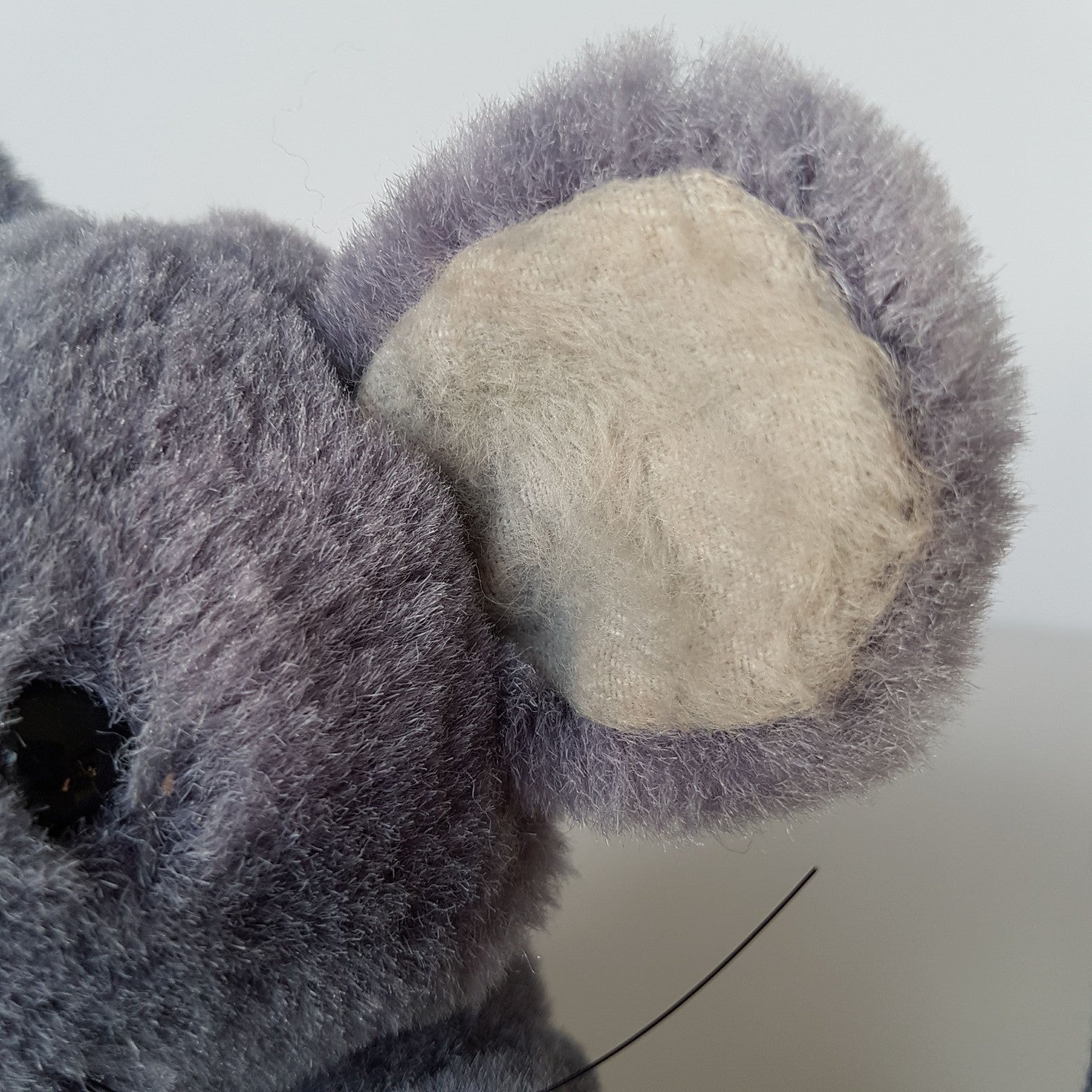 Blue Grey PLUSH SITTING MOUSE Handmade Rat 19cm Stuffed Animal Soft Toy Beanbag3