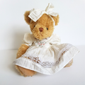 Settler Bears TAFFETA ROSE TEDDY Bear 26cm Plush Lace Soft Toy Stuffed Animal0