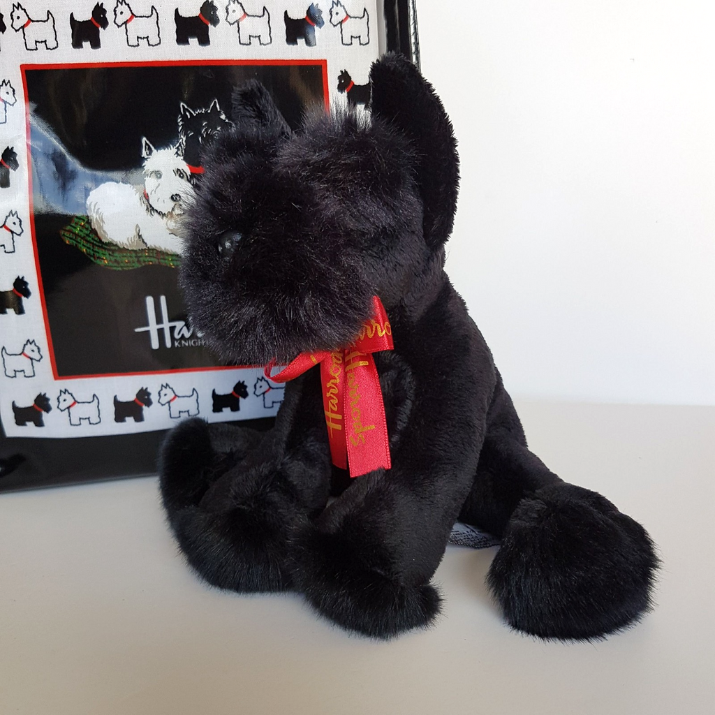 Harrods BLACK SCOTTISH TERRIER Dog Plush & Tote Bag Collectible Soft Toy Animal2