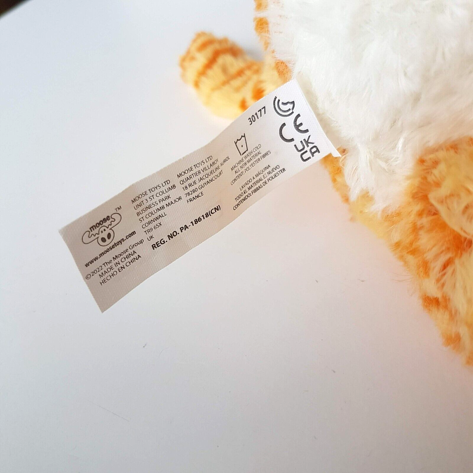 Scruff A Luvs GINGER CAT Collar Plush Orange White Stuffed Animal Soft Toy Moose11