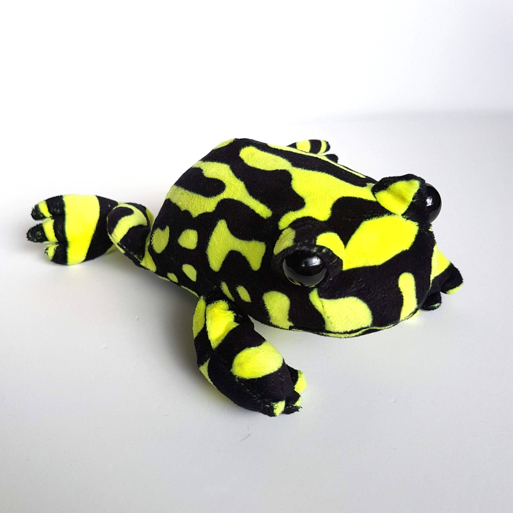 Wild Republic CORROBOREE FROG Plush Stuffed Animal Soft Toy Reptile Yellow Black0