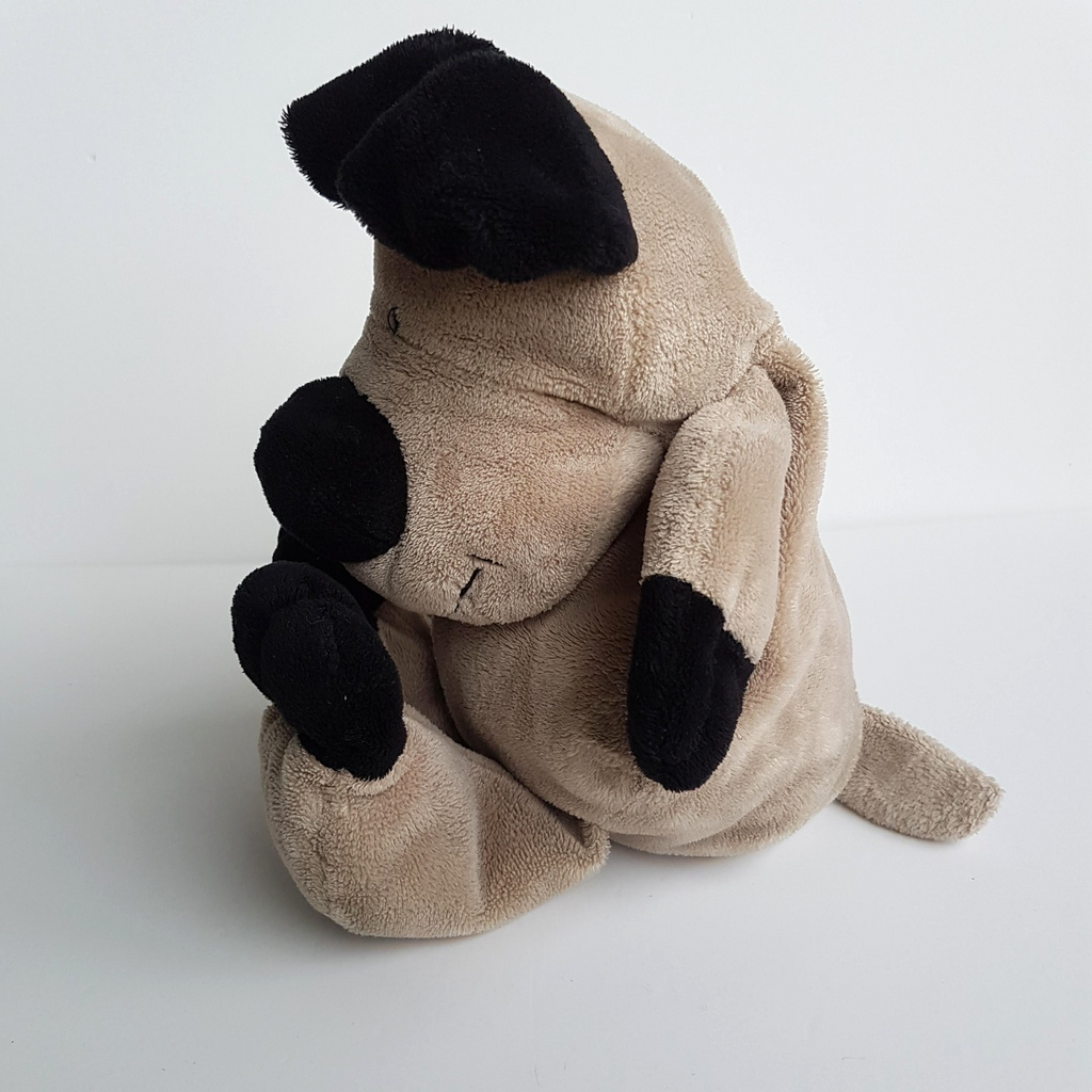 Cute FLOPPY BLACK GREY DOG Plush Soft Toy 35cm Cuddly Stuffed Animal Beanbag Toy7