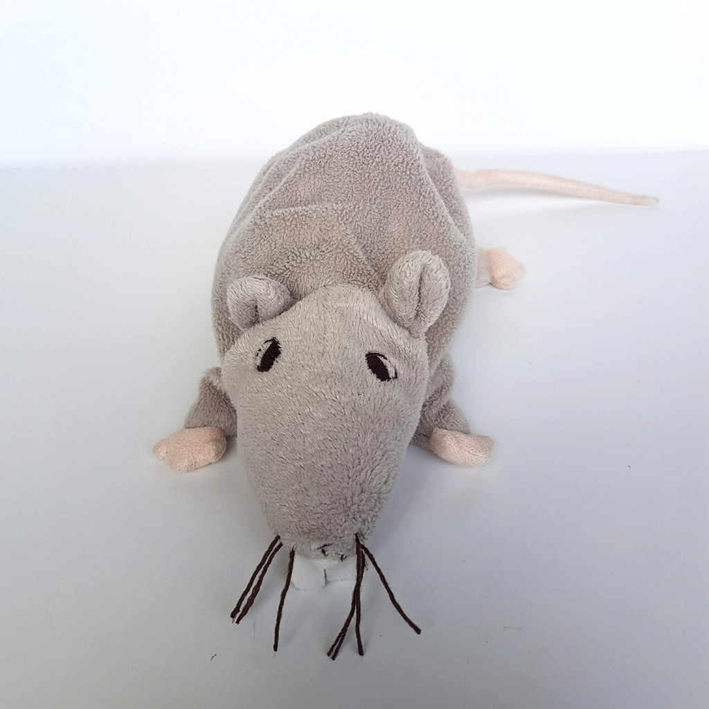 IKEA MINNEN RATTA RAT MOUSE Warm Grey 21cm Plush Stuffed Animal Rodent Soft Toy3