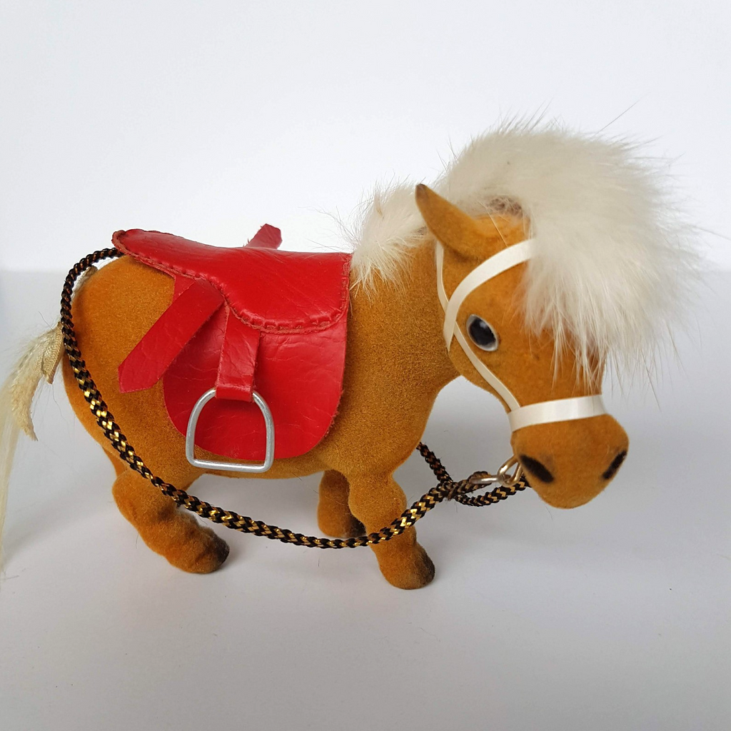 Vintage THELWELL'S HORSE KIPPER Pony Toy RARE Flocked Pony Figure Hong Kong1