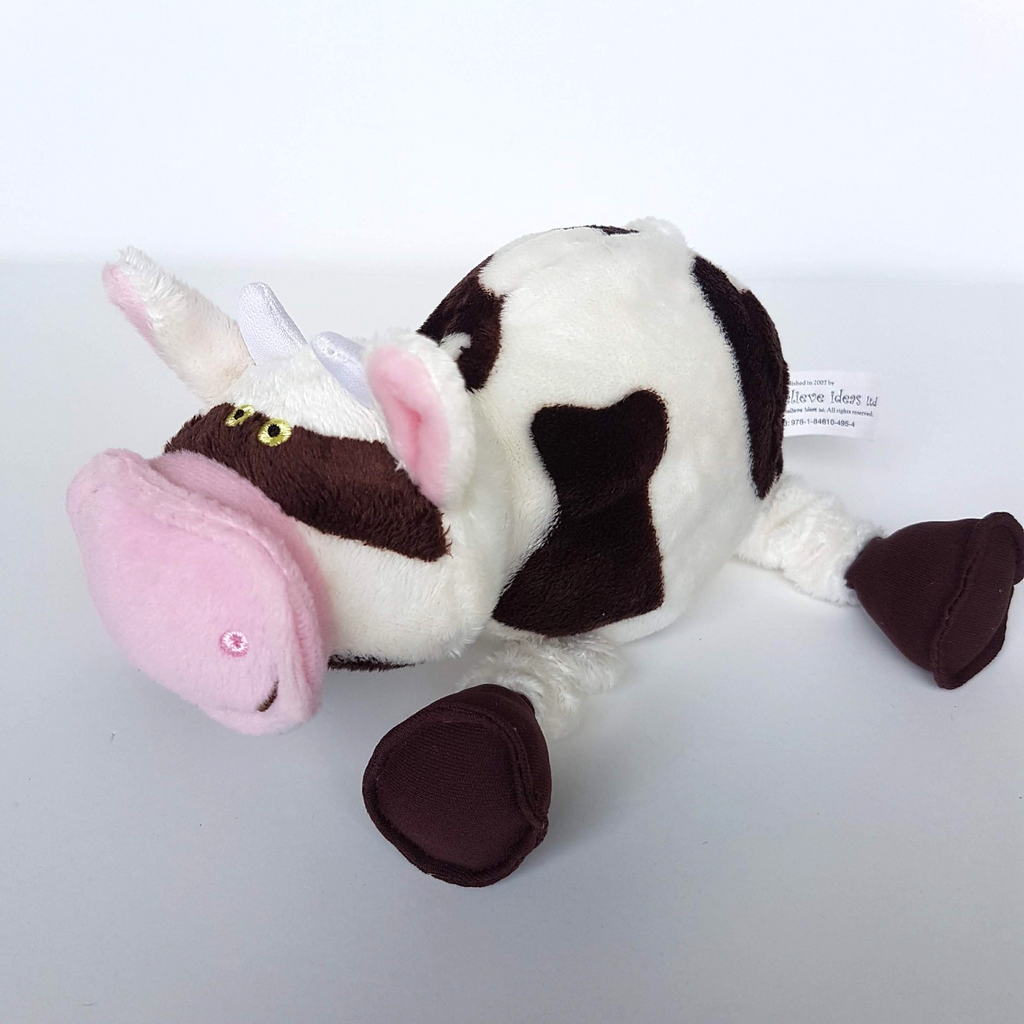 Rare MAKE BELIEVE IDEAS Plush Cow 2007 18cm Stuffed Animal Soft Toy Farm Floppy1