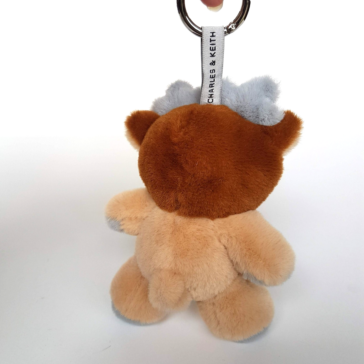 Charles & Keith TEDDY BEAR Plush Bag Charm Keyring Keychain Soft Toy Accessory3