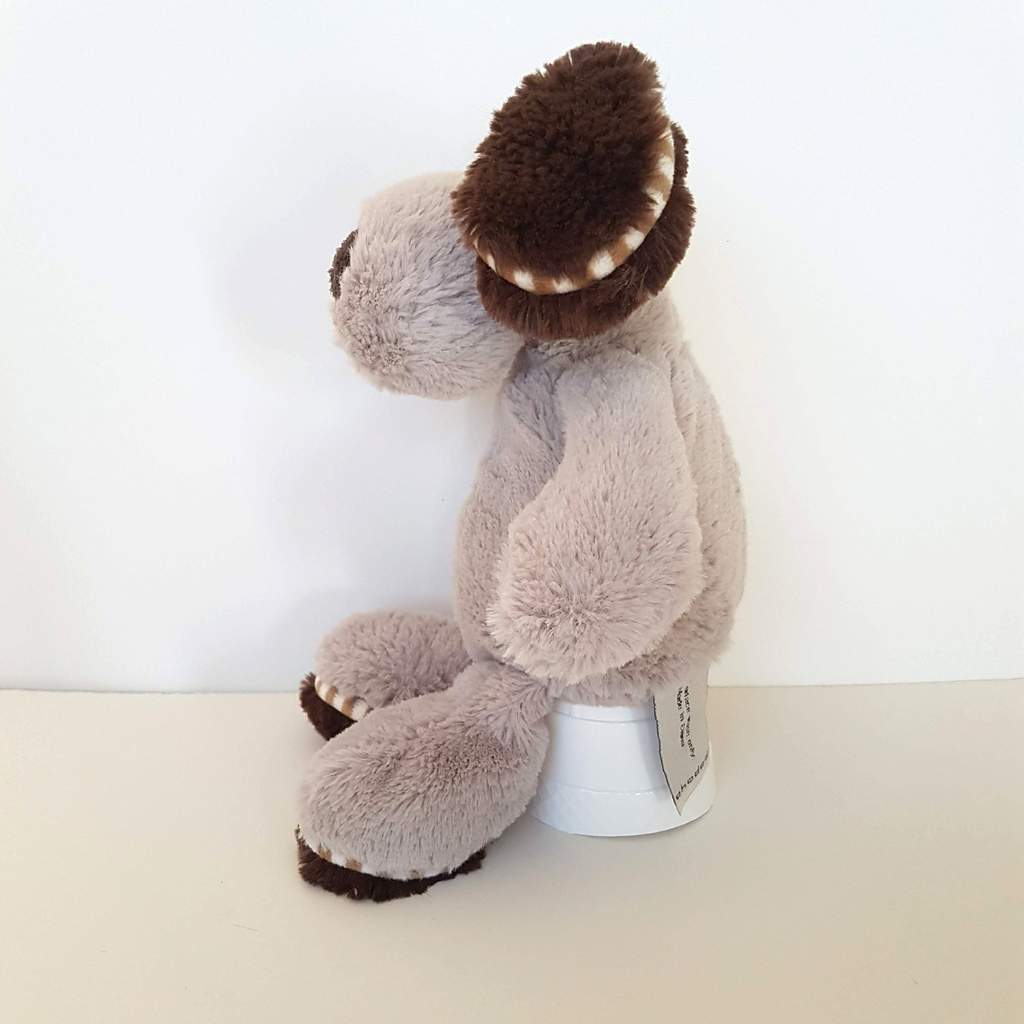 Rare Papaya FLOPPY DOG Plush 27cm Grey Puppy Stuffed Animal Soft Toy Cuddly Cute4