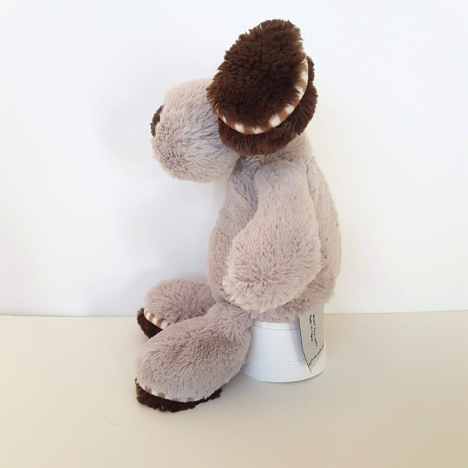 Rare Papaya FLOPPY DOG Plush 27cm Grey Puppy Stuffed Animal Soft Toy Cuddly Cute4