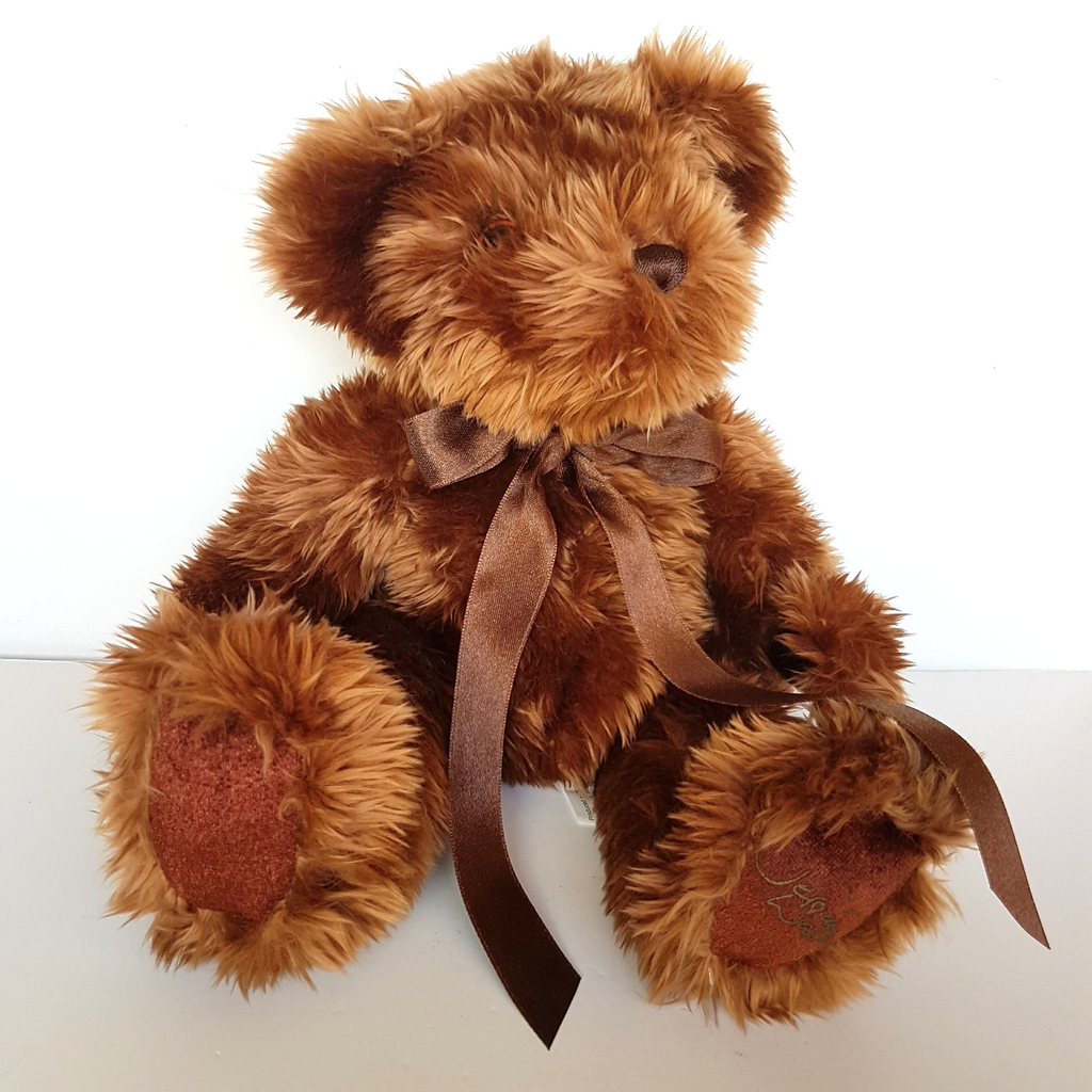 Gorgeous CHOCOLATE TEDDY BEAR Plush Stuffed Animal Soft Toy Brown Bow 20cm4