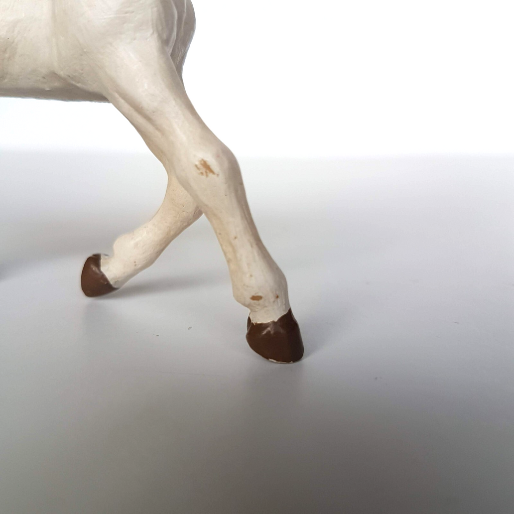 2011 PAPO 9cm BABY PEGASUS Magic Fantasy Horse Figure Figurine White Gold Toy #17