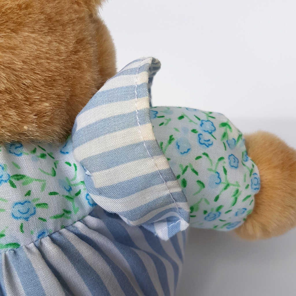 Canterbury Toys PUFFY BEAR Stuffed Animal 29cm Soft Toy Teddy Puffy Body Stripe12