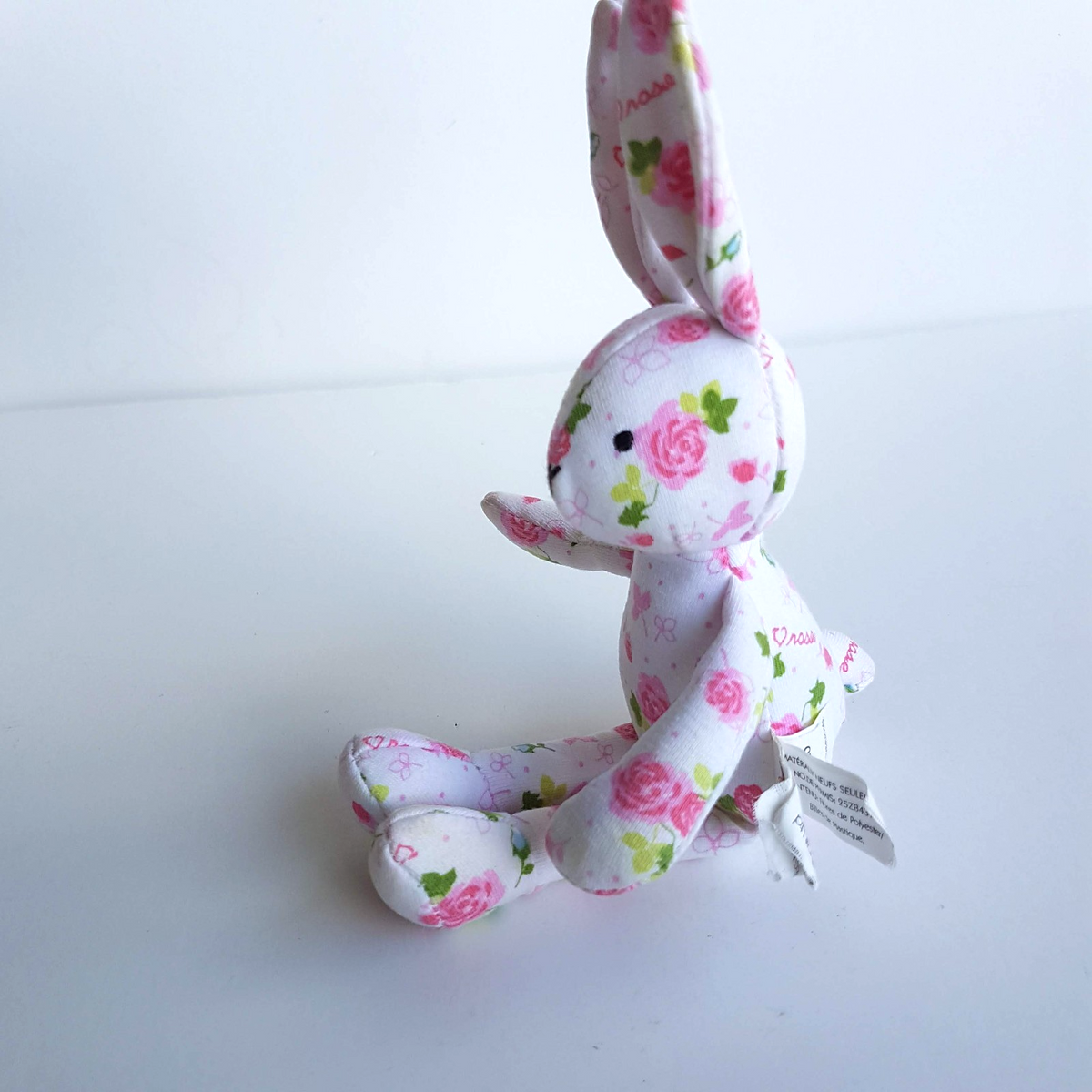 Jellycat Jelly Kitten ROSE BUNNY Baby RATTLE Soft Toy 22cm Stuffed Animal Pink3