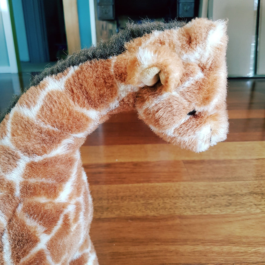 Vintage TY LARGE GIRAFFE Jumbo 42cm 1990 Stuffed Animal Plush Soft Toy Rare HTF2