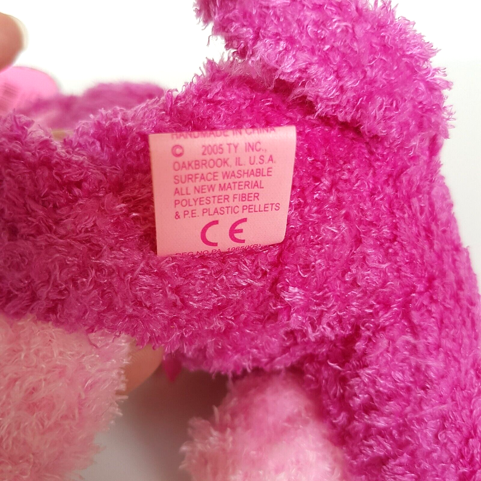 TY Beanie PINKYS FANCIFUL Dog Puppy Pink Plush Stuffed Animal TAGS Soft Toy Cute13