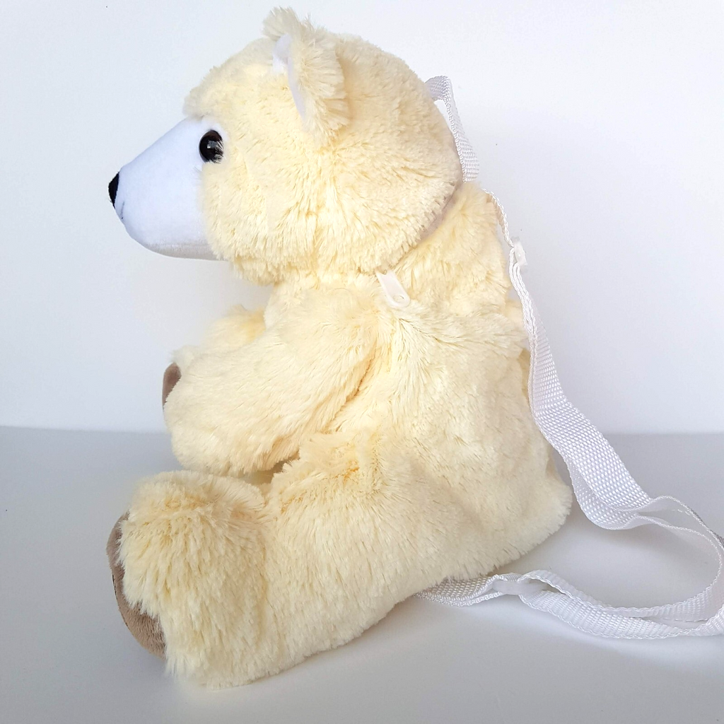 Sea World POLAR BEAR BACKPACK Plush Stuffed Animal 28cm Kids Bag Soft Toy Bag6