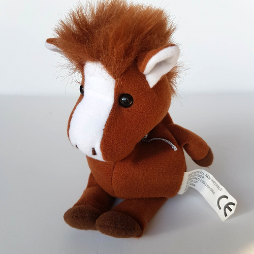 Adorable PONY HORSE Plush Stuffed Animal Soft Toy Beanbag Kids Toy Small Brown1