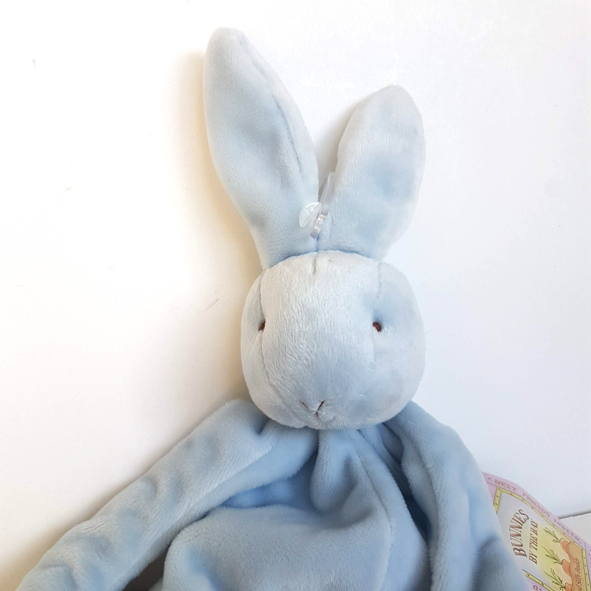 Bunnies By The Bay BLUE RABBIT Lovey RATTLE Comforter Toy Soft Stuffed Animal2
