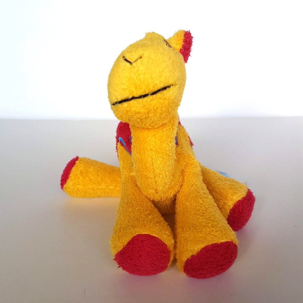 Cute FLOPPY CAMEL Plush 14cm Stuffed Animal Super Soft Toy Dubai Yellow Red Cute1