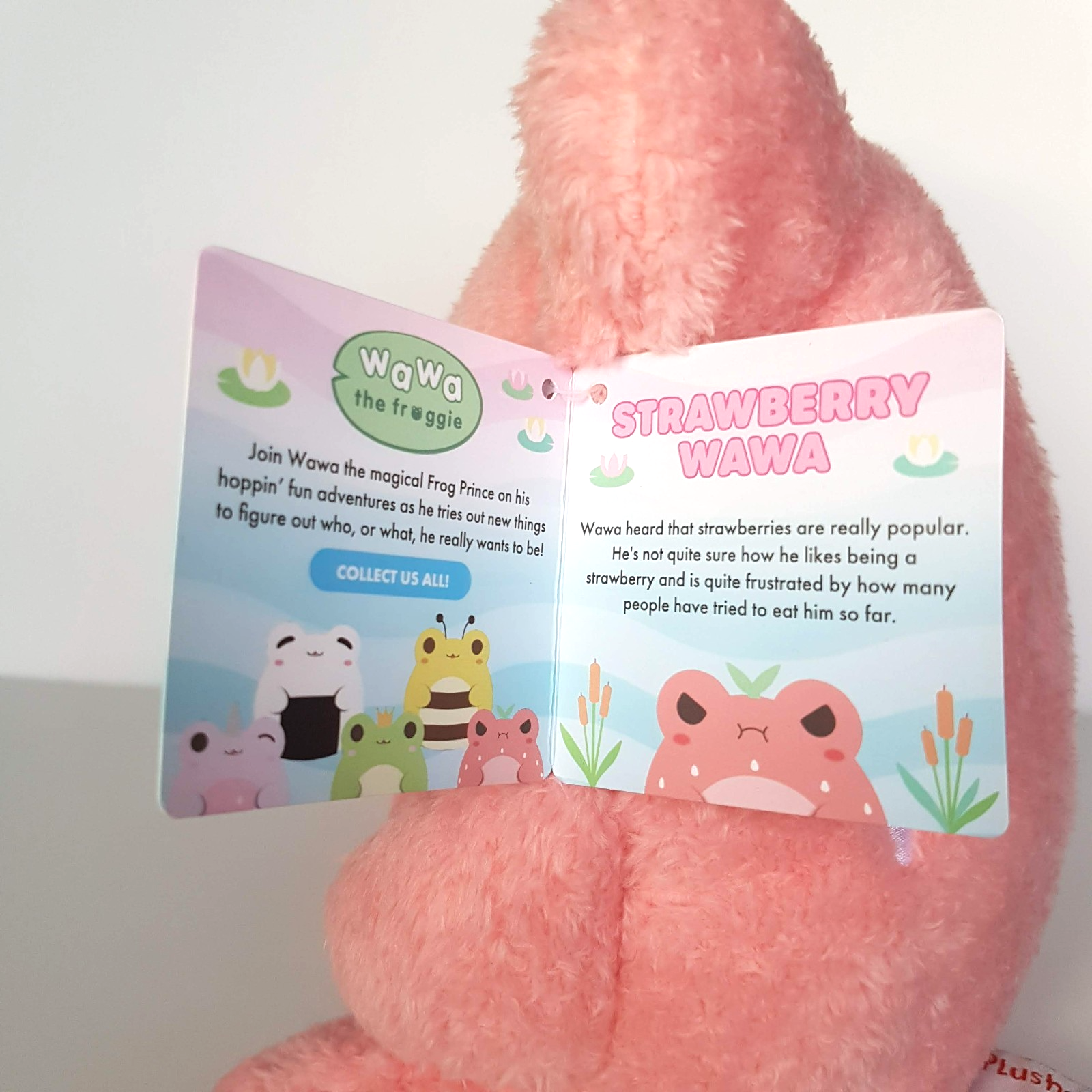 Cuddle Barn STRAWBERRY WAWA Froggie Frog Plush Goals Soft Toy Stuffed Animal8