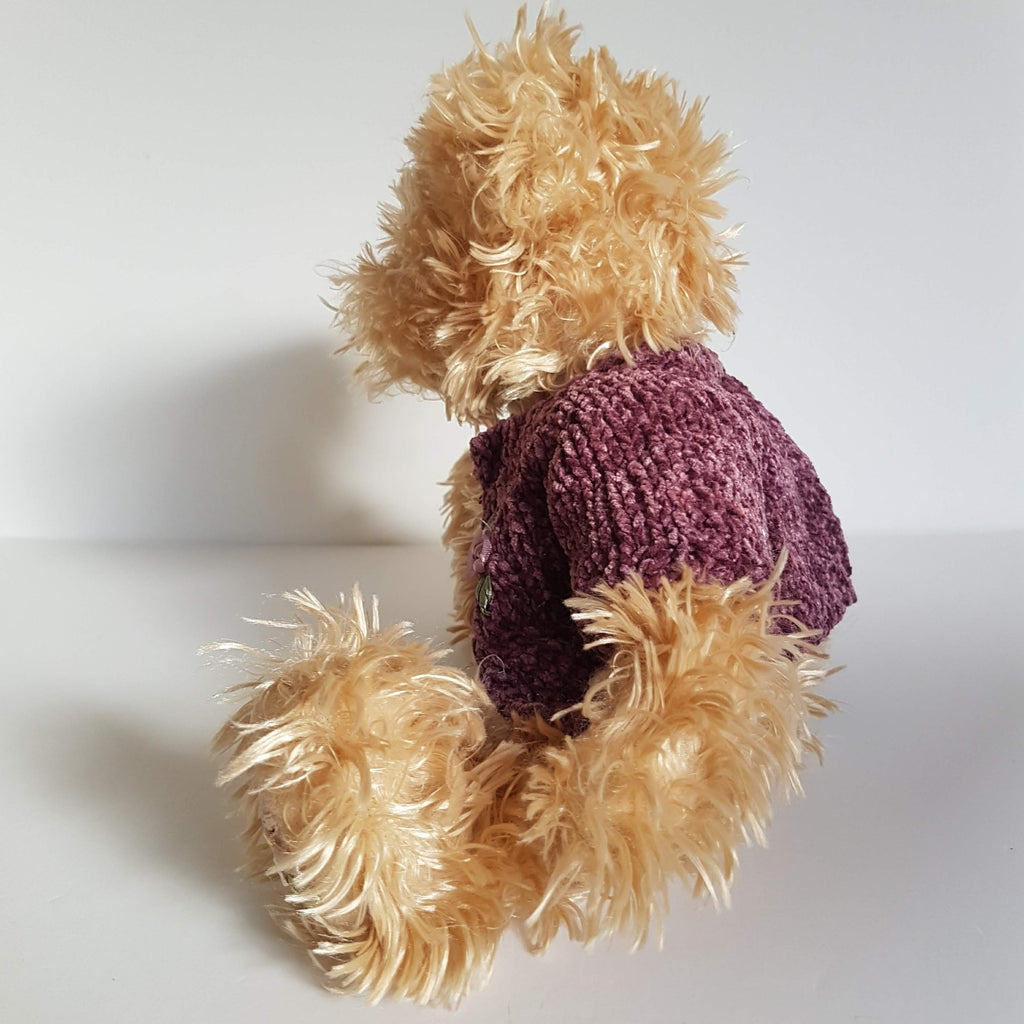 Sweet SETTLER BEAR TEDDY BEAR 29cm Plush Soft Toy Rose Cardigan Stuffed Animal7