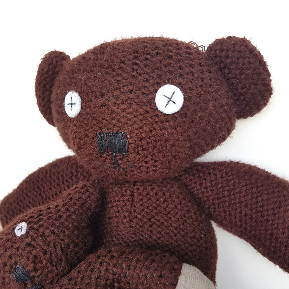Genuine MR BEAN TEDDY BEARS Vintage 1996 Soft Toy Plush Stuffed Animal Knit Cute1
