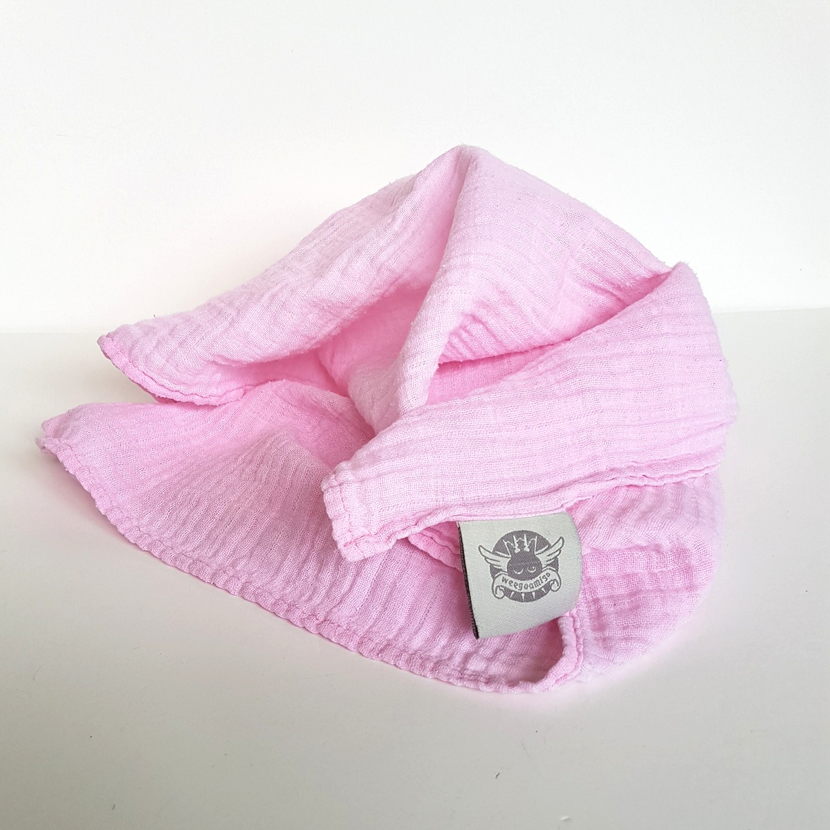 Weegoamigo PINK BABY MUSLIN BLANKET Small 58 x 53cm Soft Comforter 100% Cotton0