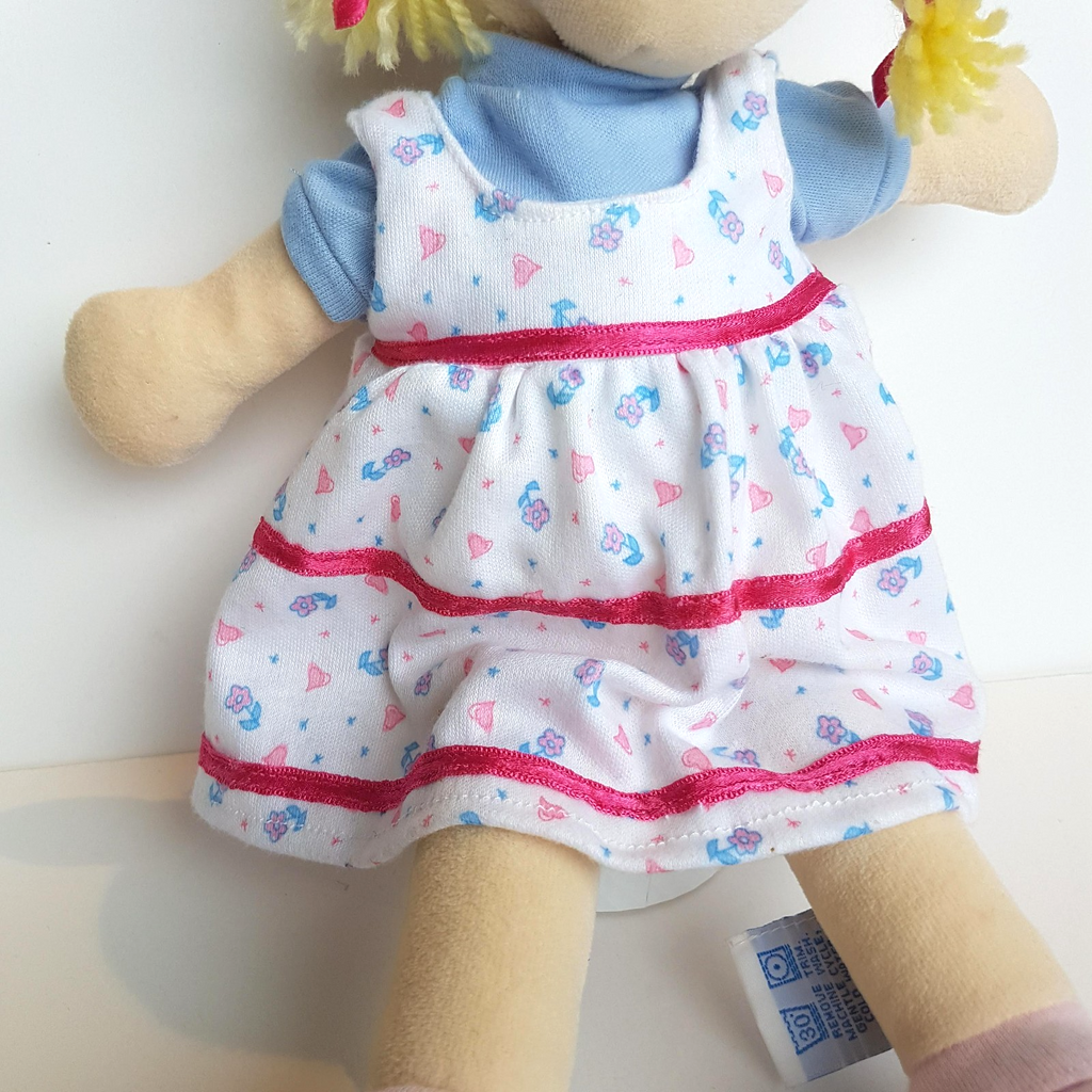 RARE Happy Star VELOUR BABY DOLL Terry Towel Fabric Rag Doll Soft Toy 37cm Cute2