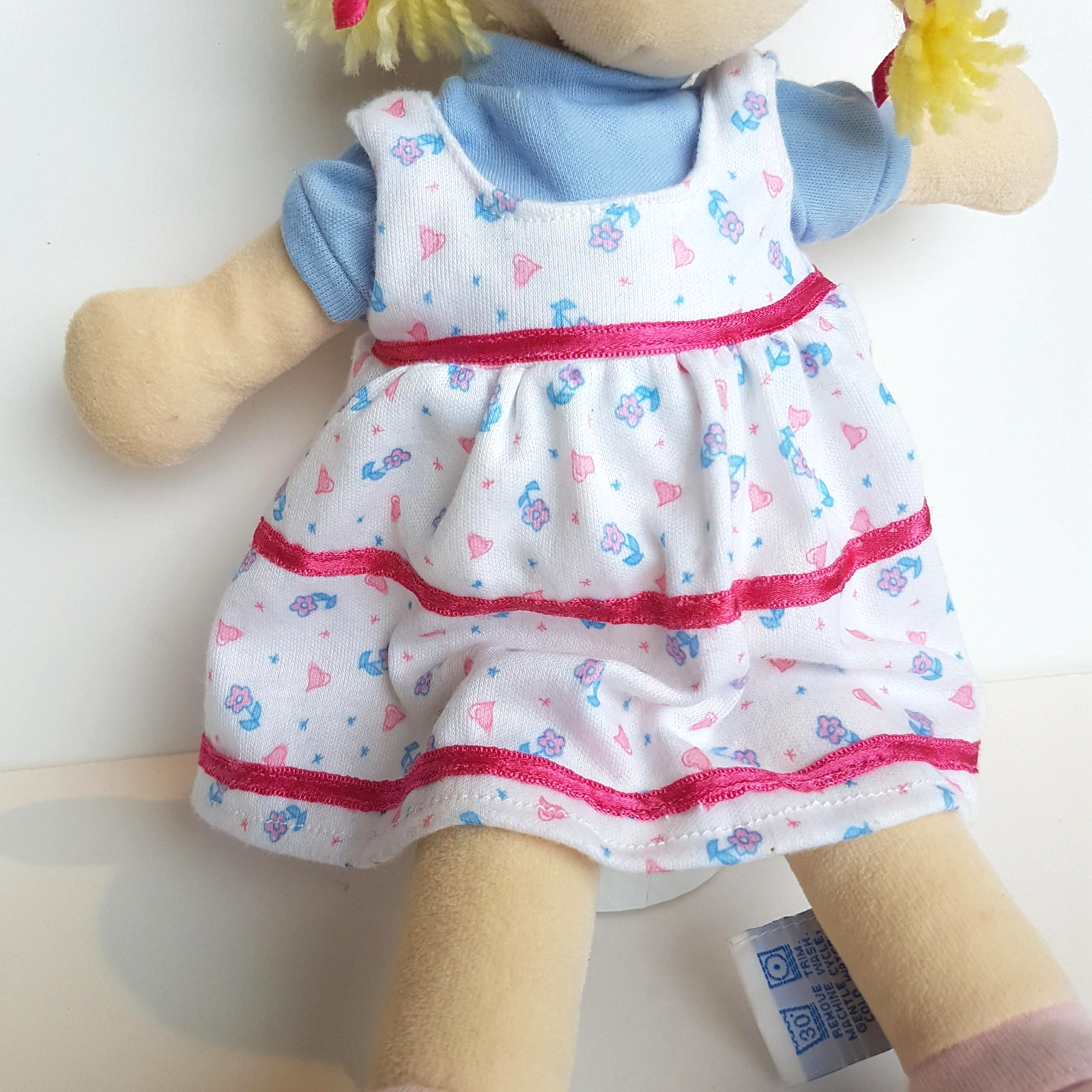 RARE Happy Star VELOUR BABY DOLL Terry Towel Fabric Rag Doll Soft Toy 37cm Cute2