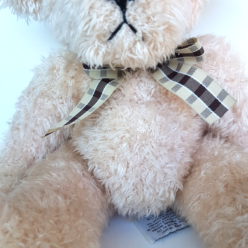 Russ TEDDY BEAR ELIZABETH Plush 33cm Soft Toy Beanbag Stuffed Animal Cute Cream2