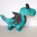 Target LARGE DINO DRAGON Plush Fantasy Stuffed Animal Soft Toy Blue Green Holo0