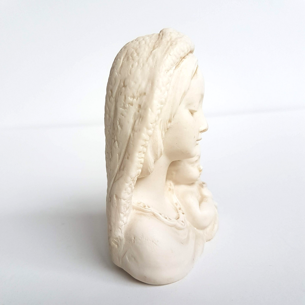 MADONNA & CHILD Figure Statue 10cm Religious Made in Italy Mary Jesus Bust 210g1