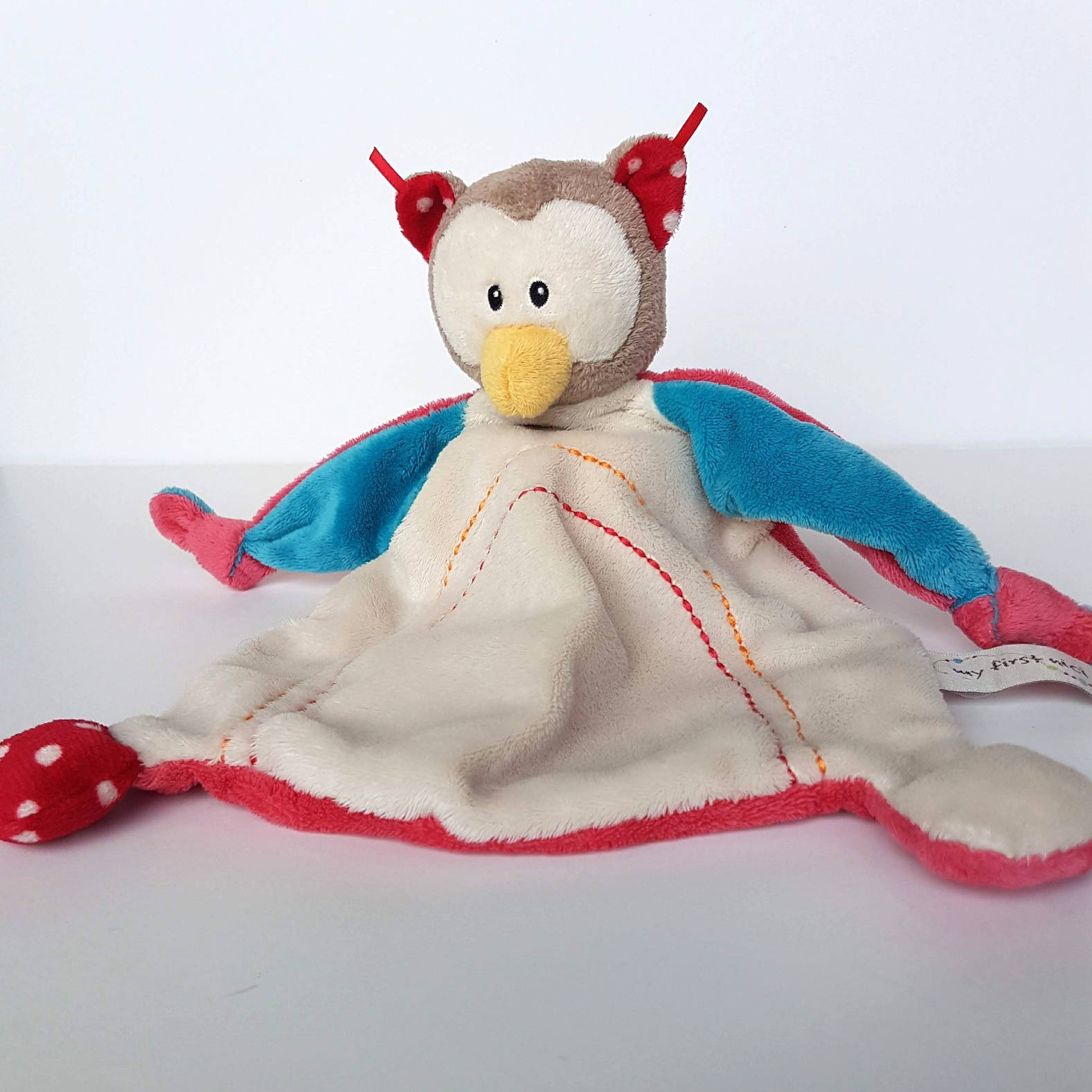 MY FIRST NICI Baby OWL Lovey Security Blanket Plush Comforter Soft Toy Animal3