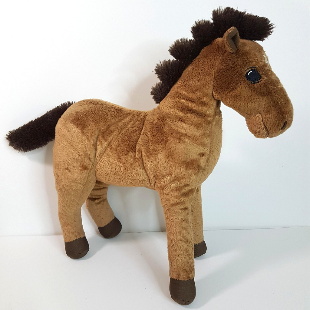 Ikea Gosig OKENLOPARE HORSE PONY 33cm Tall Plush Puppy Toy Stuffed Animal Floppy0