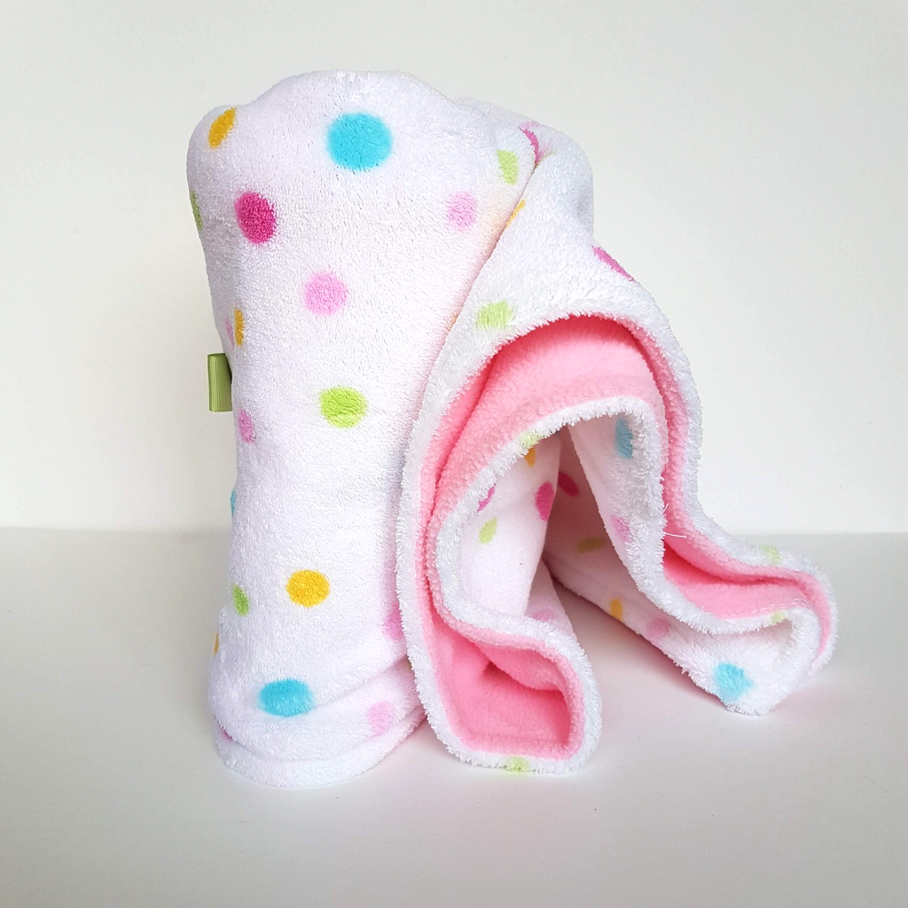 Higgledee BABY FLOWER Polar Fleece Spots Cuddle Blanket Polka Dots 102 x 86cm5