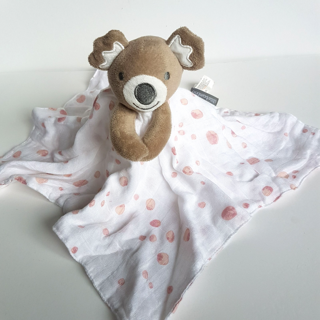 Little Bamboo KOALA LOVEY Soft Toy Comforter Security Blanket Minky Dot Sleep3