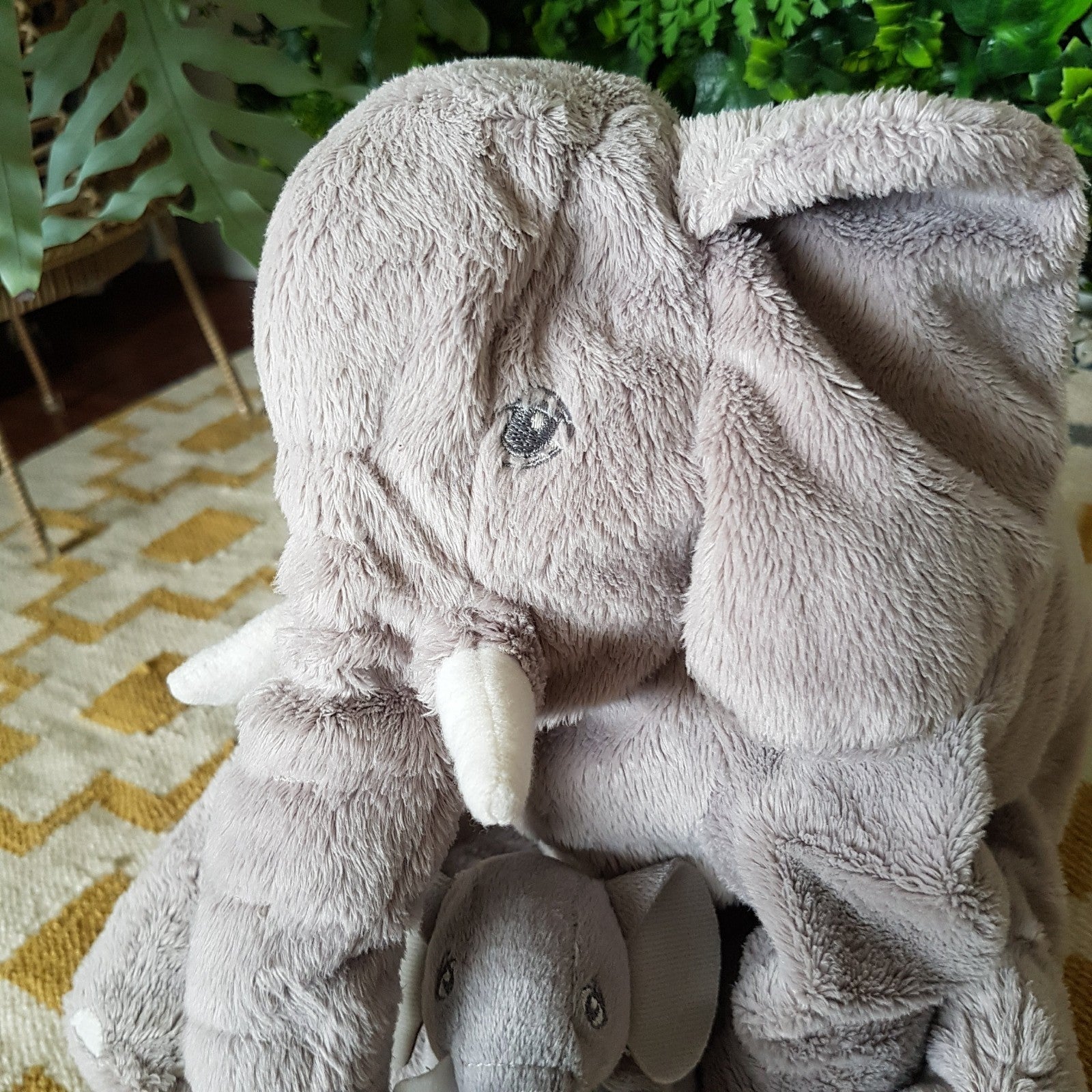 Ikea LARGE ELEPHANT MUM & BABY 57cm long Plush Soft Toy Safari Stuffed Animal7