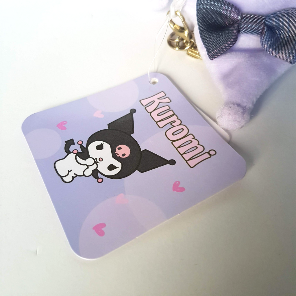 AOGER Sanrio KUROMI Plush Doll Keychain Keyring Bag Charm TAG Accessory Soft Toy5