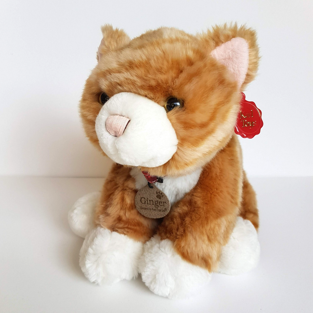 Keel GINGER TABBY CAT Floppy Orange 30cm Plush Soft Toy Stuffed Animal Pet Cute1
