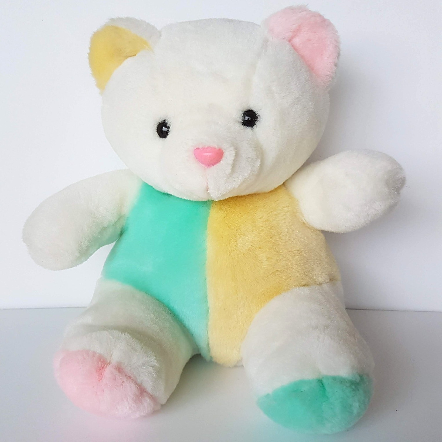 Pastel COLOUR BLOCK Teddy Bear 24cm Plush Stuffed Animal Soft Toy CUTE Unique0